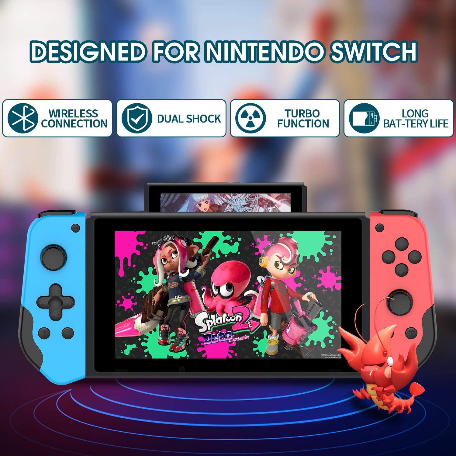 JYS private model JOY CON left and right Bluetooth controller with screenshot vibration dual Turbo continuous transmission Switch controller detail image 7