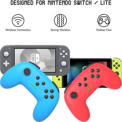 switch pro无线蓝牙游戏手柄NS lite迷你握把手把 双振动喷橡胶油产品图