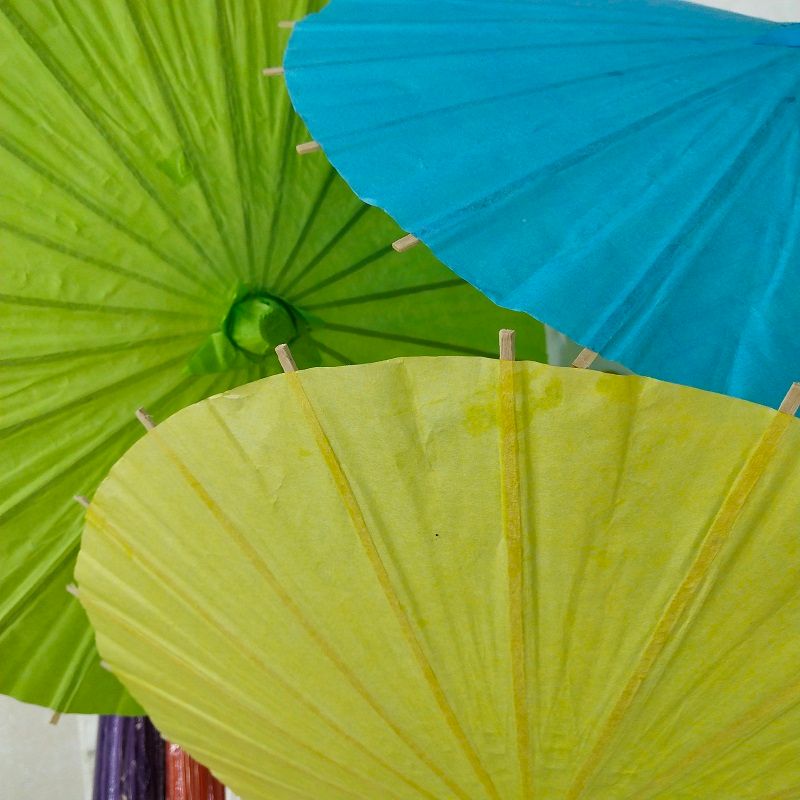 德祯    15CM日式小纸伞   素色手工绘画DIY纸伞