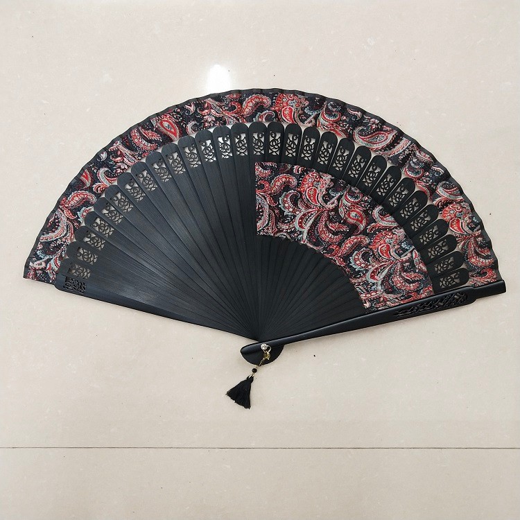 德祯  新款日韩女扇  扇中扇  高档礼品扇子  竹质扇中扇详情图5
