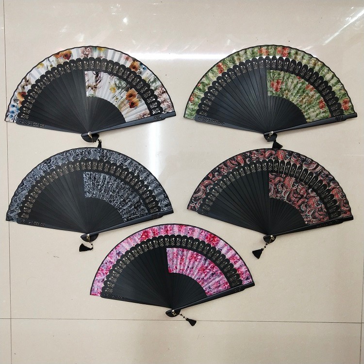德祯  新款日韩女扇  扇中扇  高档礼品扇子  竹质扇中扇详情图1