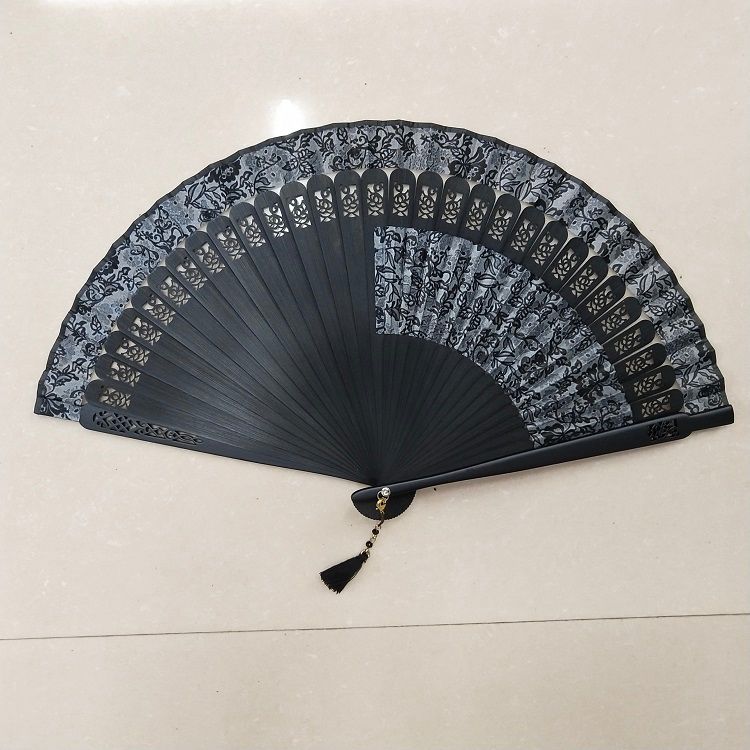 德祯  新款日韩女扇  扇中扇  高档礼品扇子  竹质扇中扇产品图