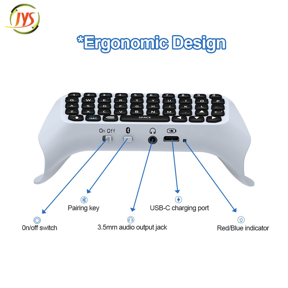 PS5手柄蓝牙无线键盘PS5蓝牙外接键盘PS5手柄可聊天语音蓝牙键盘详情图4