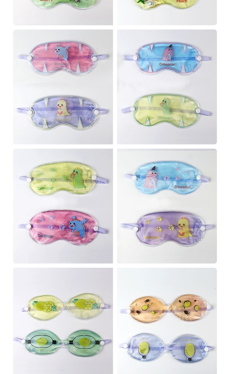 夏季降温时尚冰晶柠檬眼罩 创意卡通冷敷热敷PVC凝胶印刷眼罩可定制详情图9