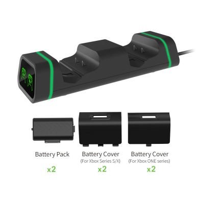 DOBE new XBOXseries x/s Handle dual LED charging dock dual battery set TYX-19006X