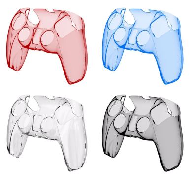 PS5 gamepad Crystal case PC transparent split gamepad protection case PS5 Ultra-thin case PS5 protection case