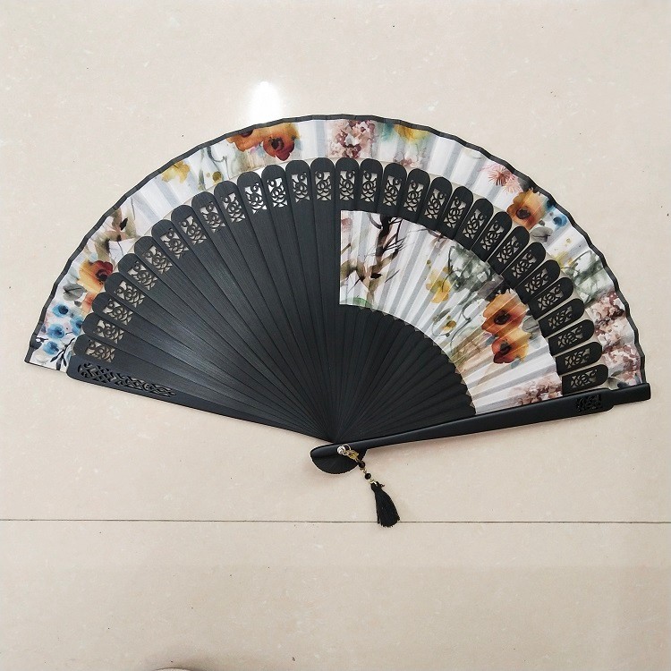 德祯  新款日韩女扇  扇中扇  高档礼品扇子  竹质扇中扇详情图2