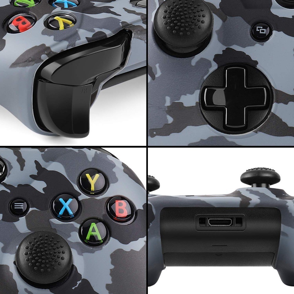 XBOX ONE/XBOX ones Camouflage smooth silicone case Protective case Controller case with joystick cap included detail image 11