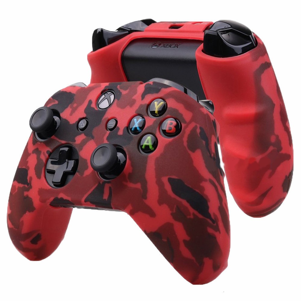 XBOX ONE/XBOX ones Camouflage smooth silicone case Protective case Controller case with joystick cap included detail image 3