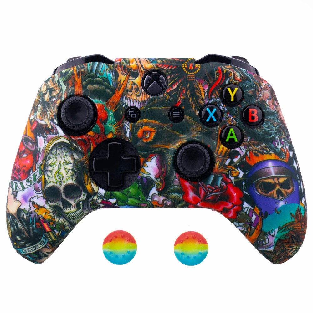 XBOX ONE/XBOX ones Camouflage smooth silicone case Protective case Controller case with joystick cap included detail image 19