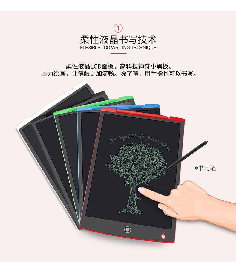 8.5-inch writing board, LED children's doodling and painting, LCD light energy handwriting board, small blackboard detail image 3