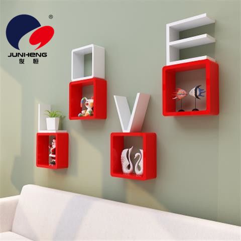 Decorative lattice LOOVE shelf, creative letter storage rack, bedroom bedside wall-mounted storage rack