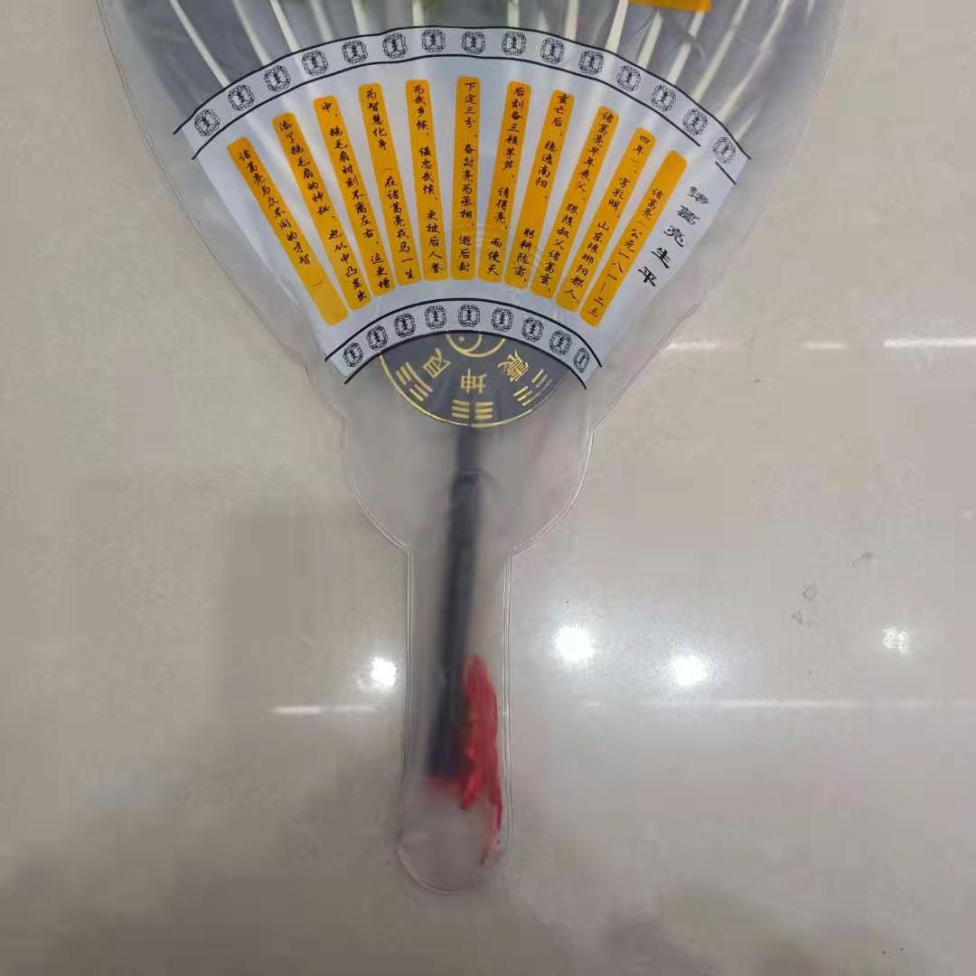 德祯   诸葛亮八卦孔明扇  鹅毛羽毛扇  中号白底实物图