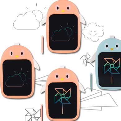 8.5寸儿童小鸡企鹅猫头鹰圣诞卡通液晶手写板儿童写字板彩色画板细节图