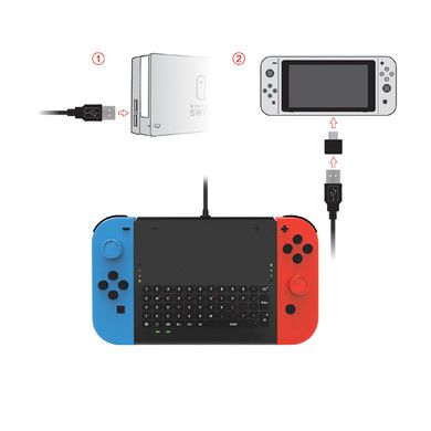 Switch JOY-CON 有线键盘聊天 m线可接底座 NS掌机游戏机周边游戏细节图