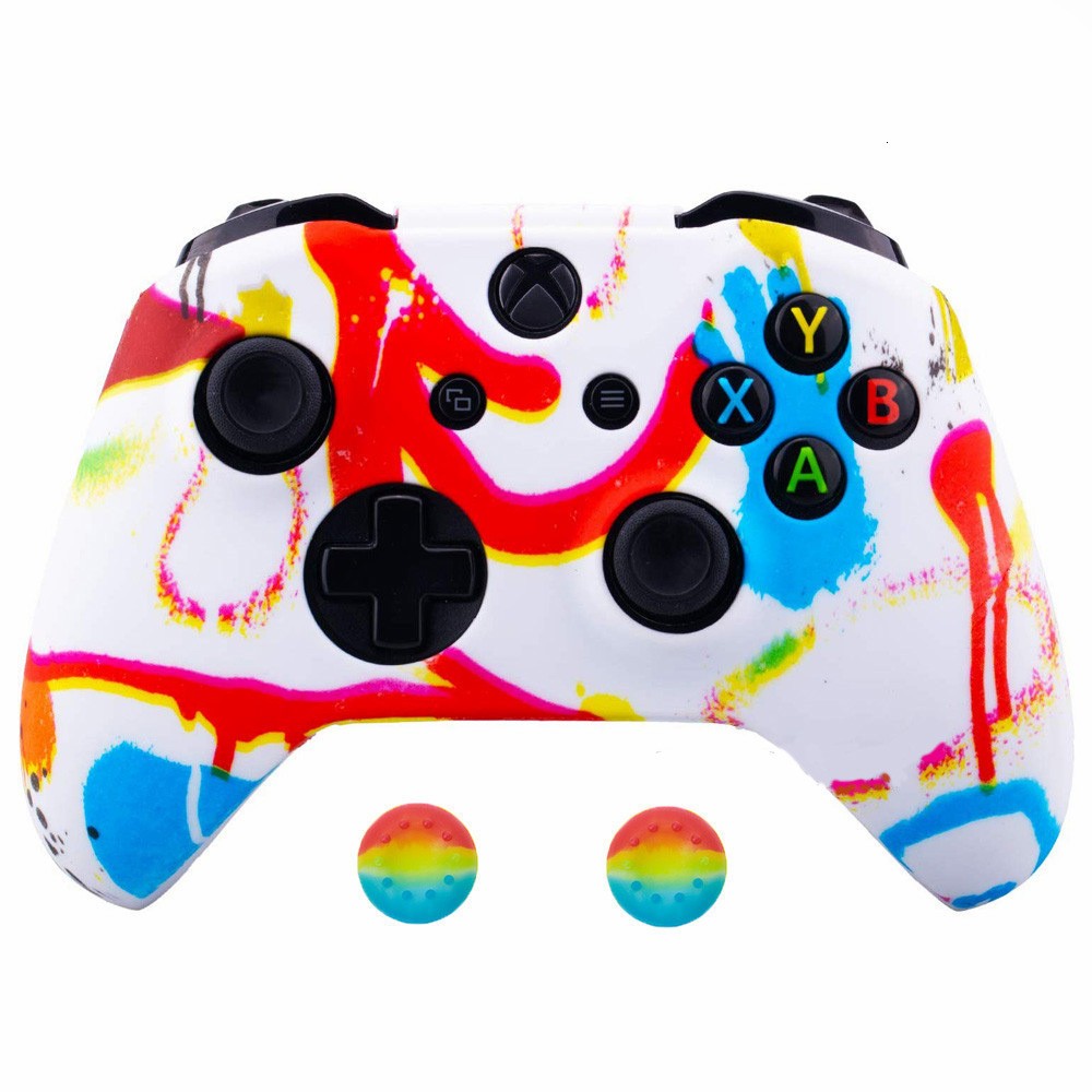 XBOX ONE/XBOX ones Camouflage smooth silicone case Protective case Controller case with joystick cap included detail image 18