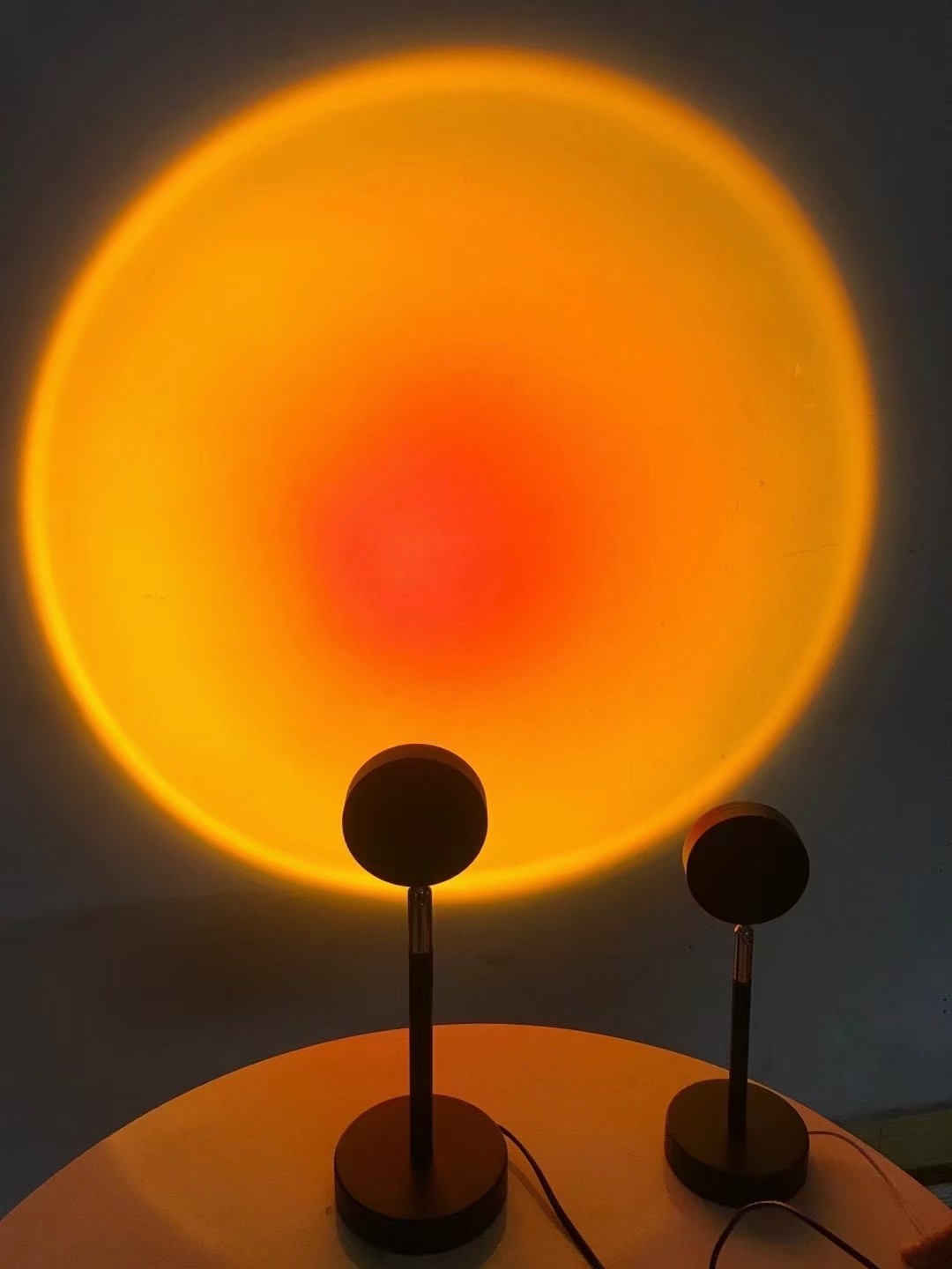 312 太阳光落地日落投影灯网红ins创意背景拍照夕阳灯