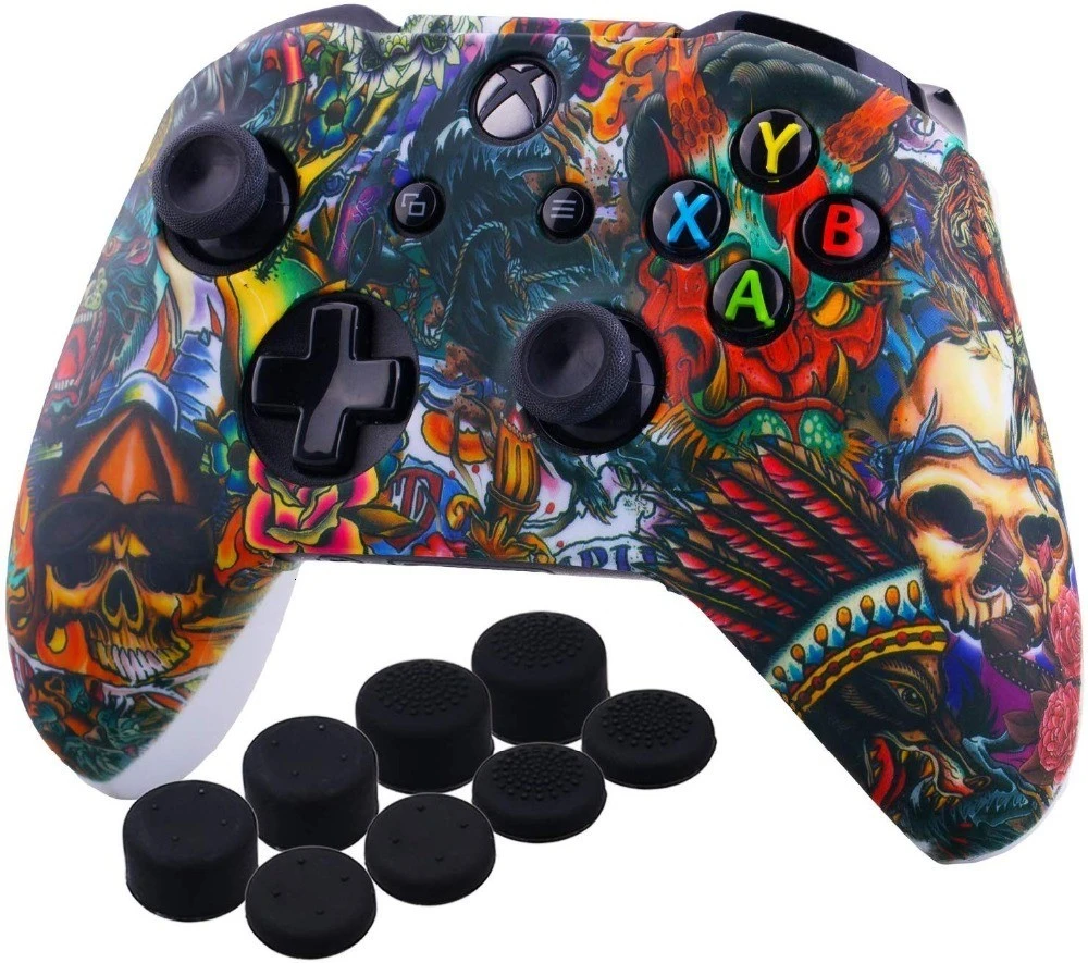 XBOX ONE/XBOX ones Camouflage smooth silicone case Protective case Controller case with joystick cap included detail image 16