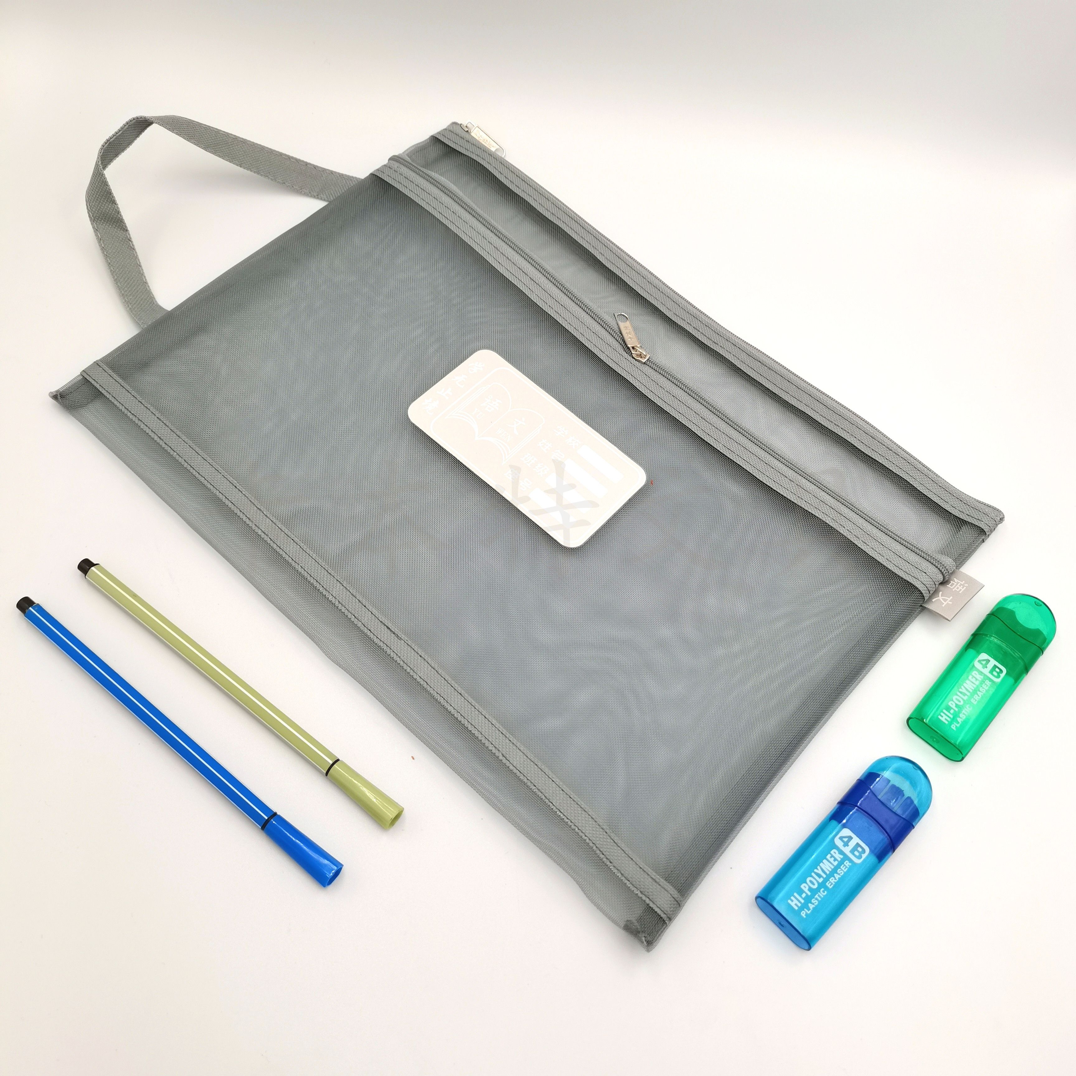 Subject double classification bags produced and sold by A4 students test bag work bag manufacturers direct net nylon bag Item Picture