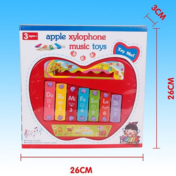 手敲琴七音阶亲子婴幼儿音乐益智启蒙乐器儿童小孩趣味乐器早教玩具义乌小商品城批发货源F38911