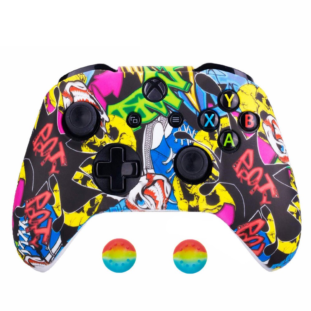 XBOX ONE/XBOX ones Camouflage smooth silicone case Protective case Controller case with joystick cap included detail image 17