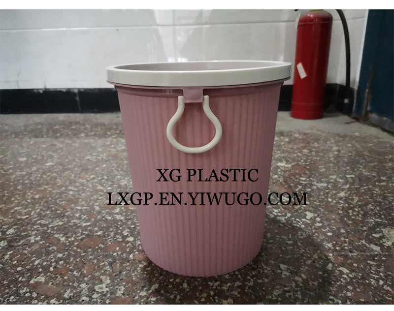 居家家用塑料垃圾桶带压圈客厅创意可爱大容量垃圾桶详情图2