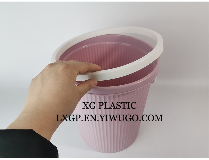 居家家用塑料垃圾桶带压圈客厅创意可爱大容量垃圾桶详情图5