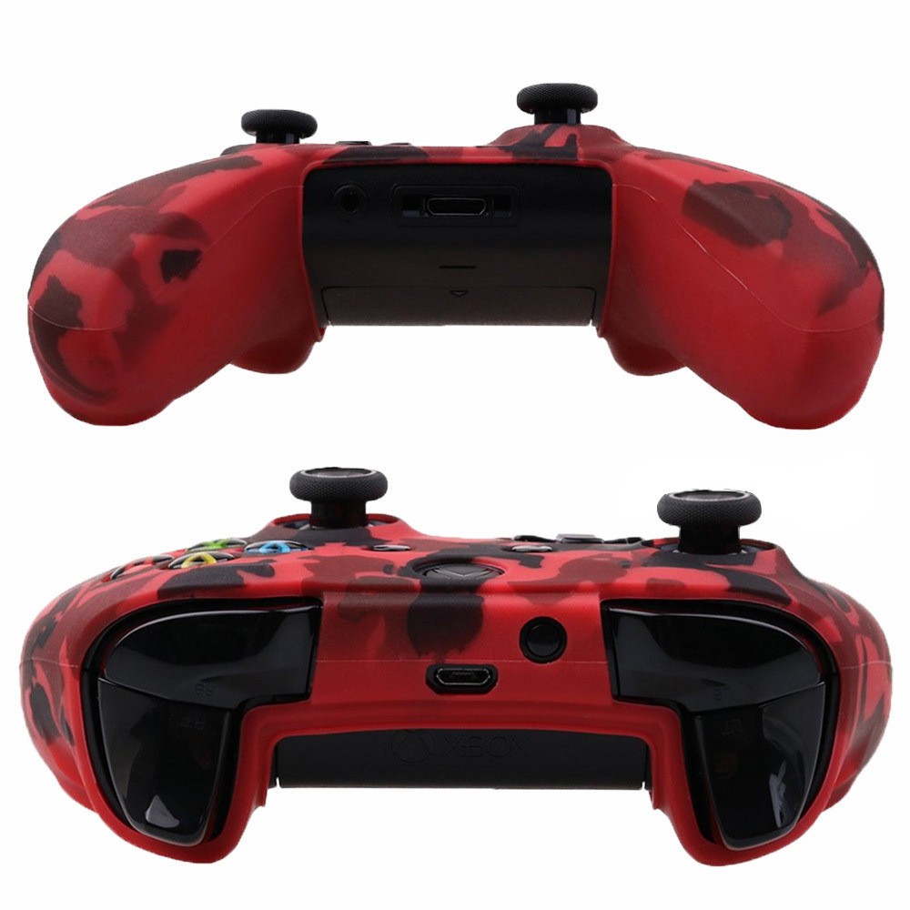 XBOX ONE/XBOX ones Camouflage smooth silicone case Protective case Controller case with joystick cap included detail image 6