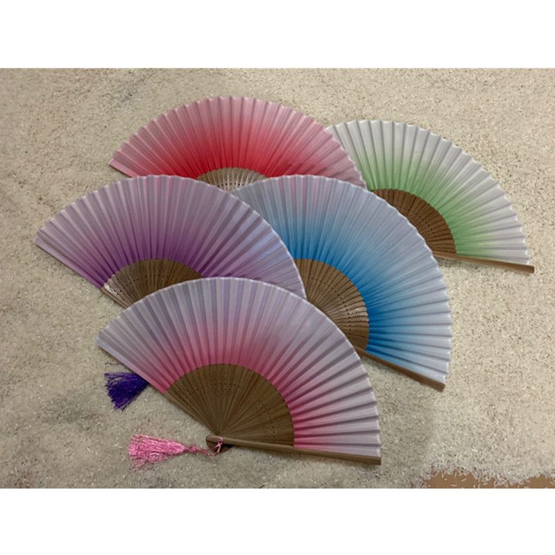 日韩式折叠工艺扇素色无花单色扇折扇古风折扇镂空日式和风折叠扇