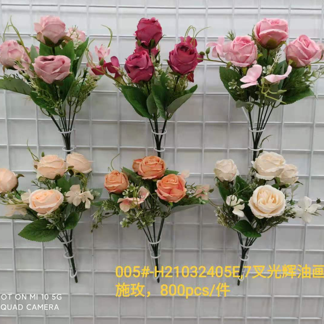 10 Spring Color Peace Rose Artificial Flowers and Plants 123