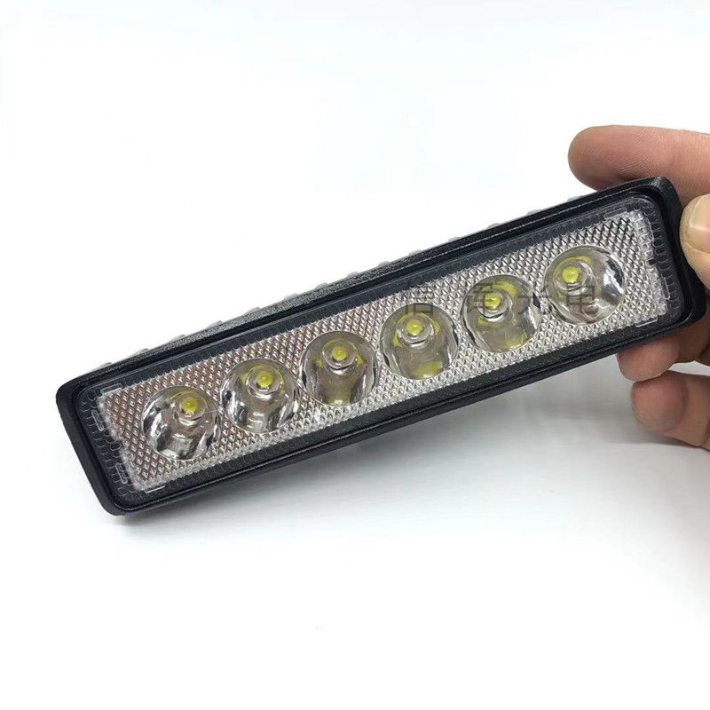 Factory export new car LED light 18W long strip work light 6led maintenance auxiliary lighting lamp modification Application Scenario