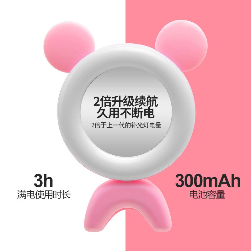 New ear mobile phone fill light, circular USB charging LED light, colorful light, beauty live streaming light detail image 9