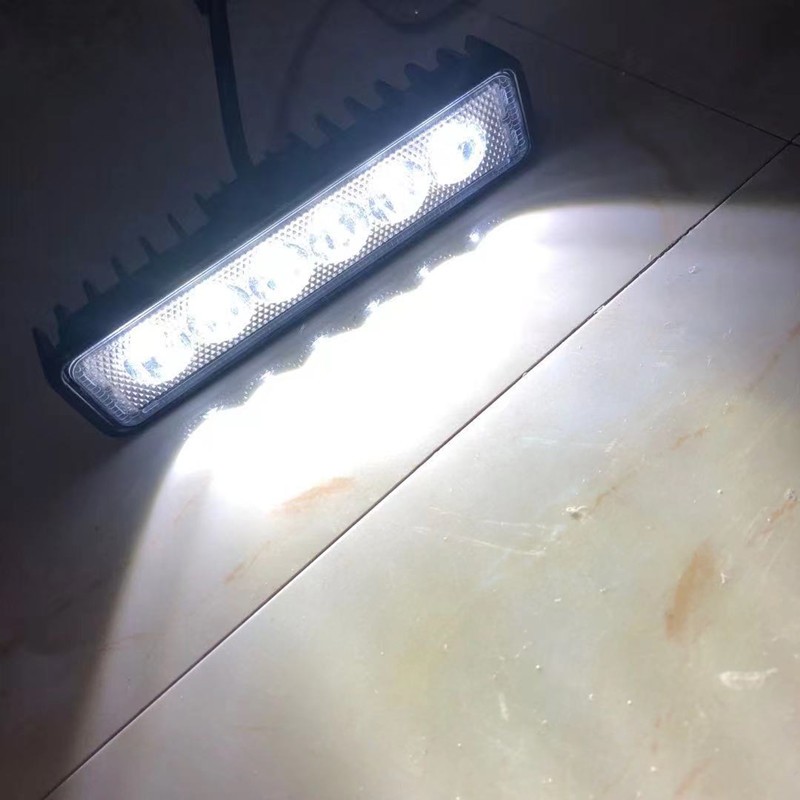 Factory export new car LED light 18W long strip work light 6led maintenance auxiliary lighting lamp modification Application Scenario
