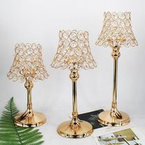 European home retro candle table decoration Nordic romantic table umbrella candlestick candle lamp candlelight dinner props