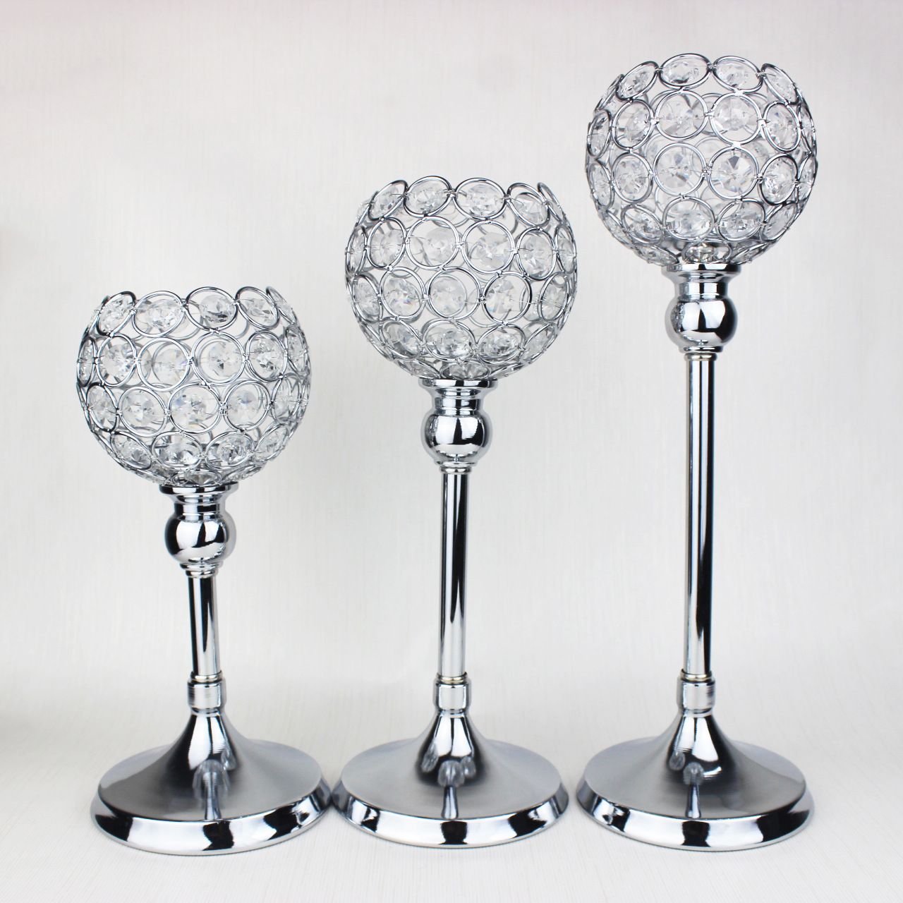 Creative single-head European crystal candlestick ornaments, hotel decoration items, romantic candlelight dinner