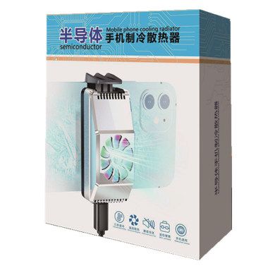 跨境新款X1A手机散热神器 半导体制冷游戏直播快速降温散热器白底实物图