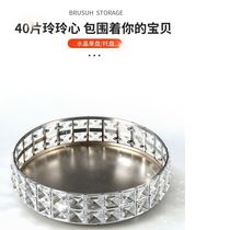 European metal creative fruit tray living room light luxury metal plating plate jewelry decoration storage plate