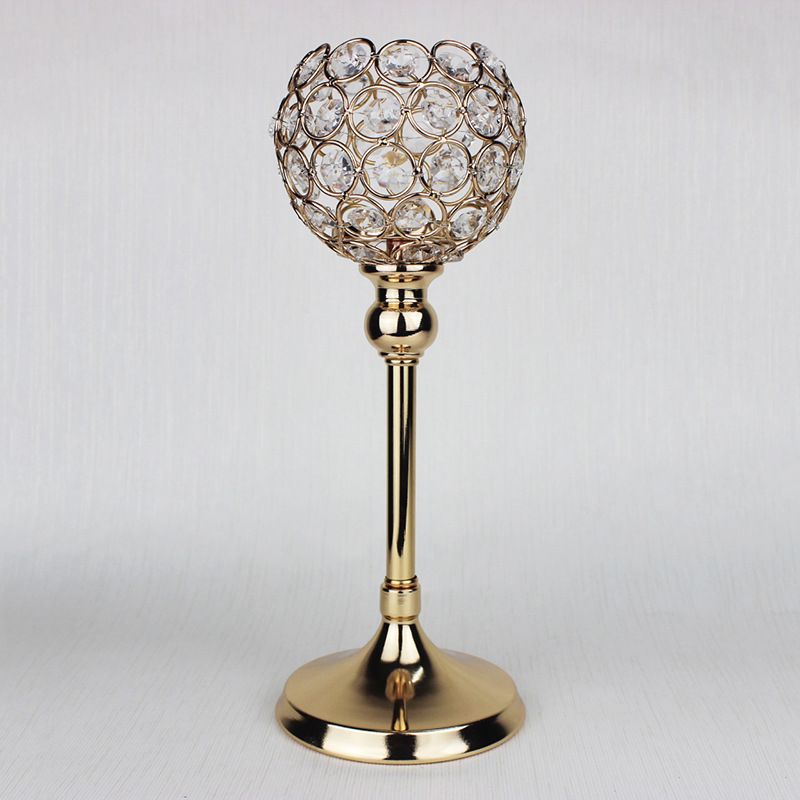 Creative single-head European crystal candlestick ornaments, hotel decoration items, romantic candlelight dinner Specification image