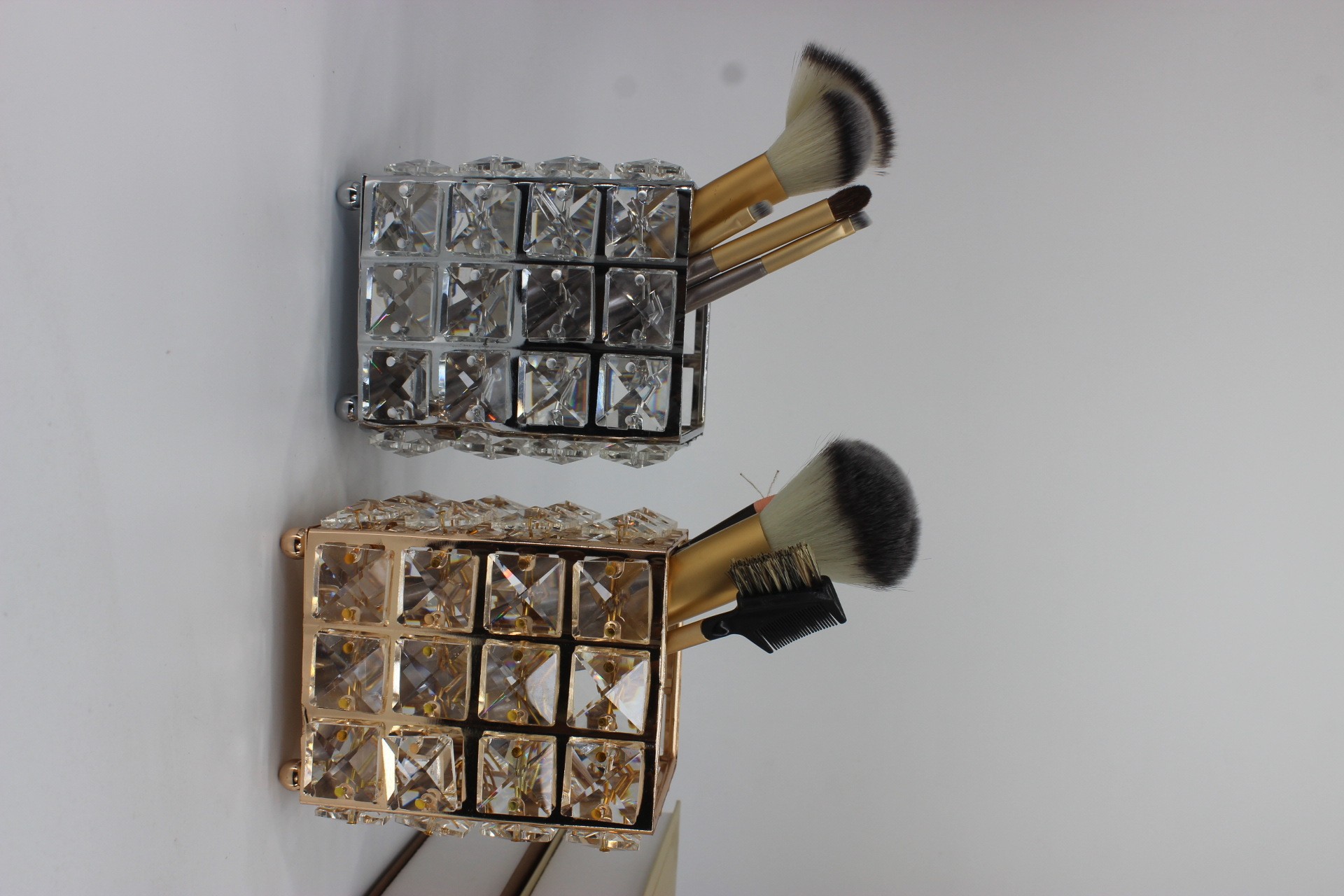 欧式水晶笔筒化妆刷收纳桶眉笔梳子整理化妆品收纳盒详情图5