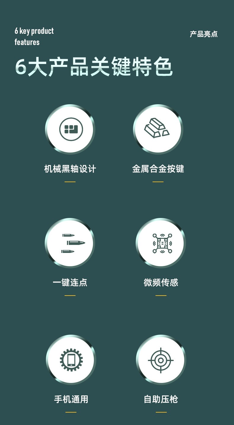 مفتاح جديد F01 F01 لمقبض يدوي يدوي لمقبض لعبة التميمة الدجاج detail image 3