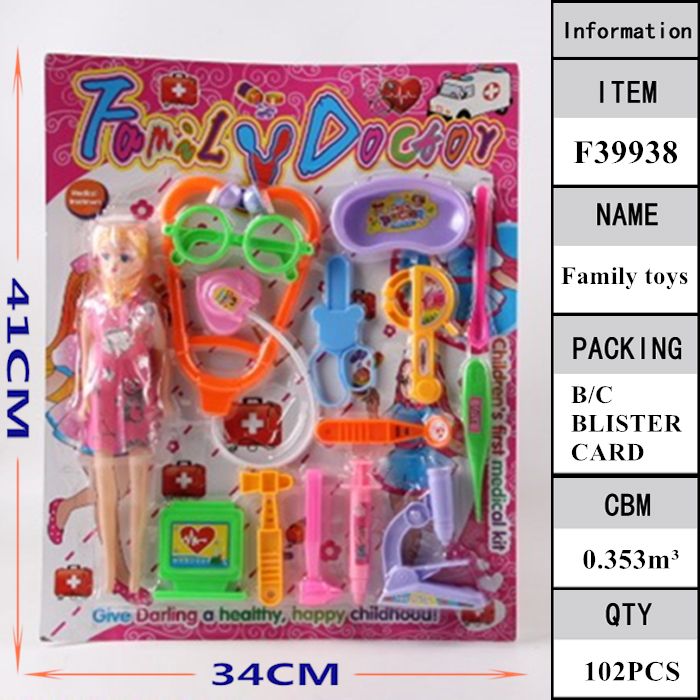 Play house toy doctor toy doctor toy stethoscope toy set doll action figure children early education puzzle role-playing interactive toy F39938