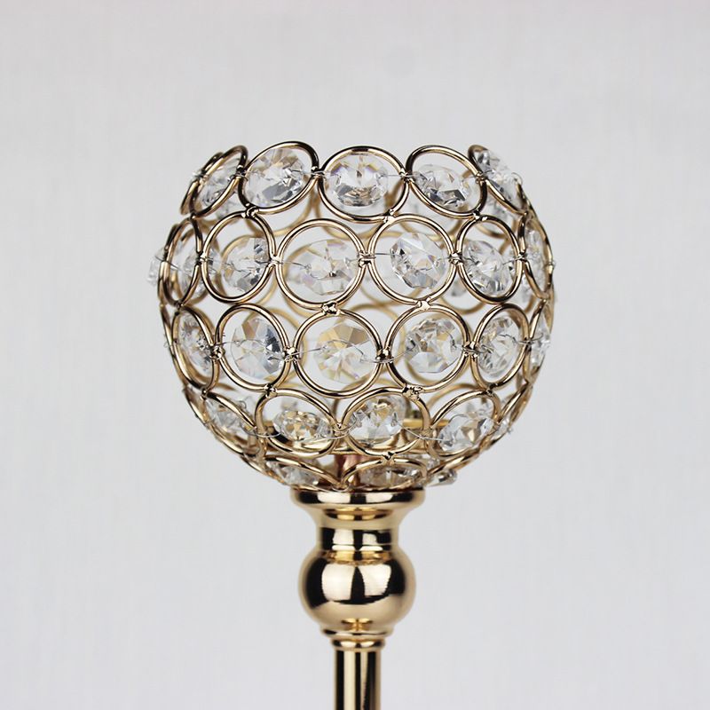 Creative single-head European crystal candlestick ornaments, hotel decoration items, romantic candlelight dinner details Picture