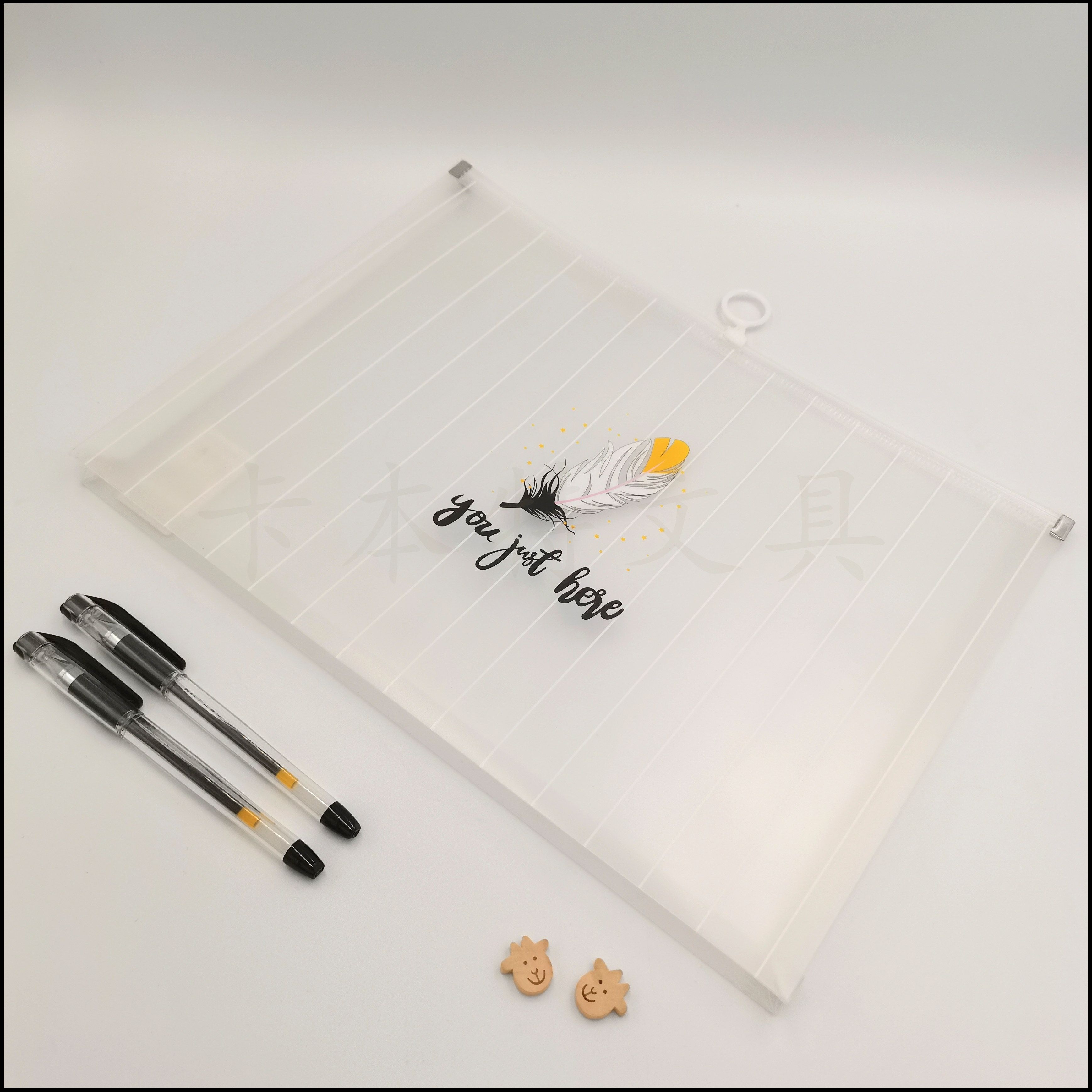 Flamingo printing zipper bag student examination paper bag A4 file bag data bag ticket bag full figure