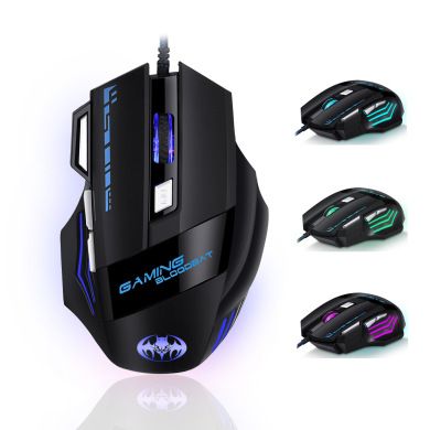 Yobat USB wired photoelectric game mouse 7 key light breathing light power key cross-border specially for computer