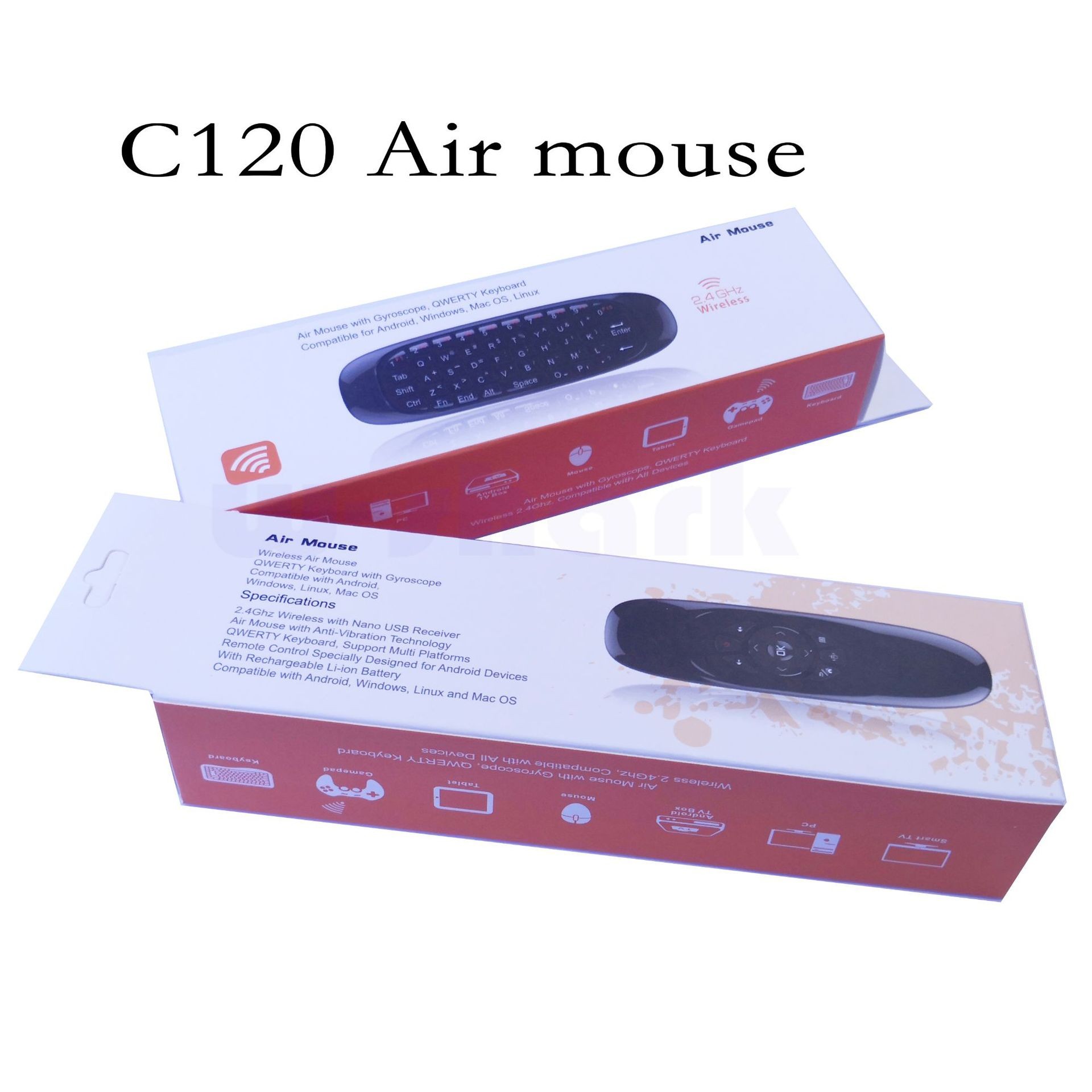 c120 飞鼠 2.4G无线空中飞鼠 安卓遥控器 键盘C120 语音详情图9