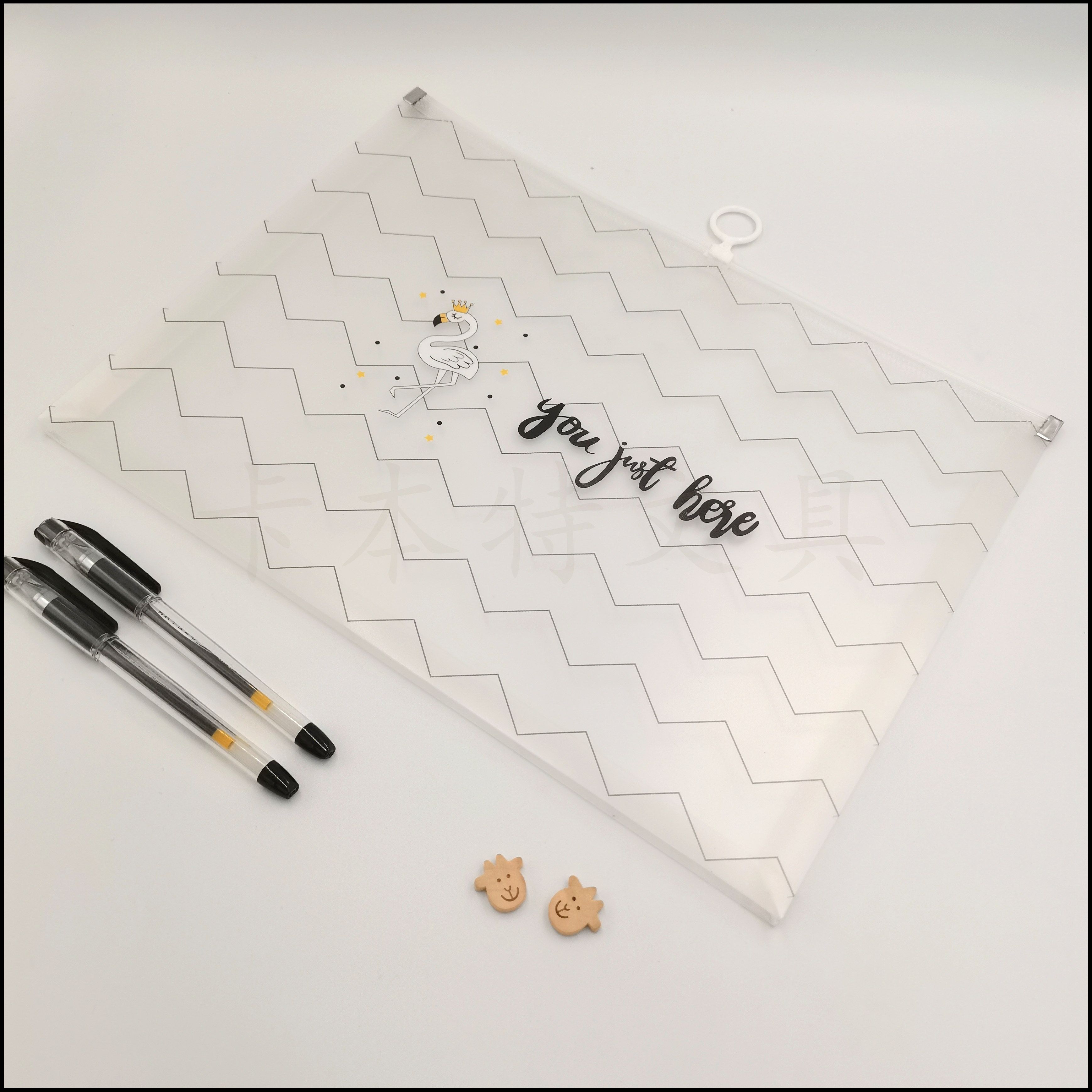 Flamingo printing zipper bag student examination paper bag A4 file bag data bag ticket bag Application Scenario