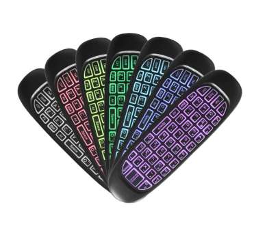 c120 飞鼠 2.4G无线空中飞鼠 安卓遥控器 键盘C120 语音白底实物图