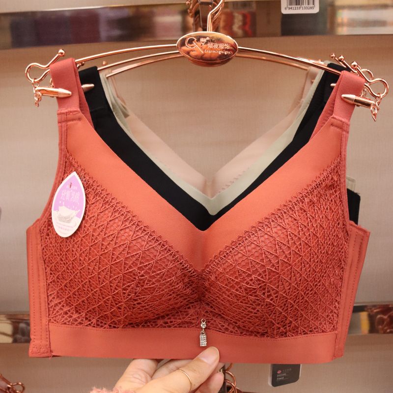 Thin cup breathable, non-misalignment bra top support, gathering, no steel ring bra, no magnetic retractable accessory, adjustable underwear for women