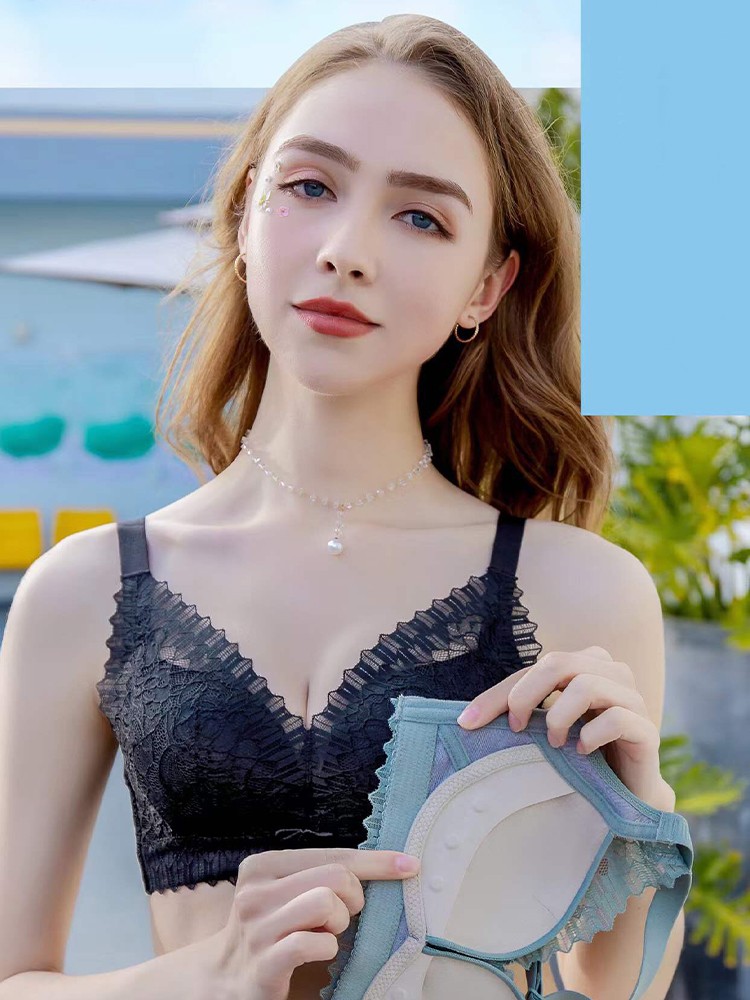 火山能量石内衣女小胸聚拢bra无钢圈调整型文胸上托侧收副乳胸罩详情图10