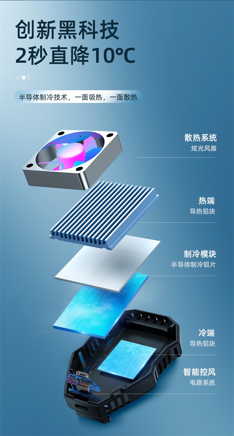 新款L-01手机散热器 半导体速冷降温任意搭配 吃鸡神器详情图6